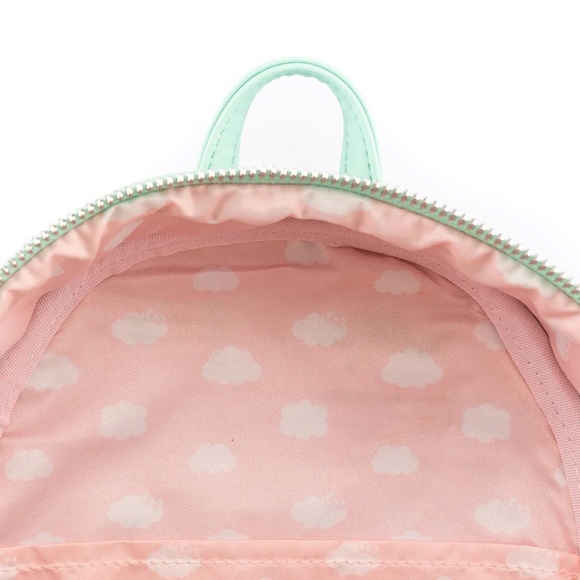 NEW Hello Kitty Pusheen Loungefly Balloon Rainbow Mint Green Backpack Wallet Set - Picture 4 of 15